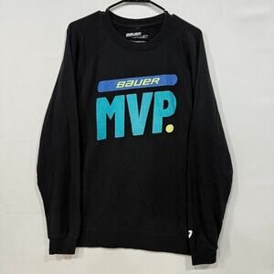 Bauer Men's XL Black MVP‎ Crewneck Sweatshirt Hockey Pullover